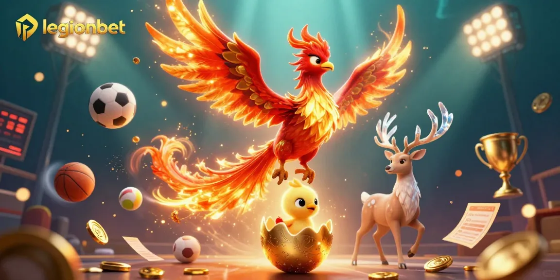 Experience excitement with legionbet while symbolizing victory in a vibrant casino scene.