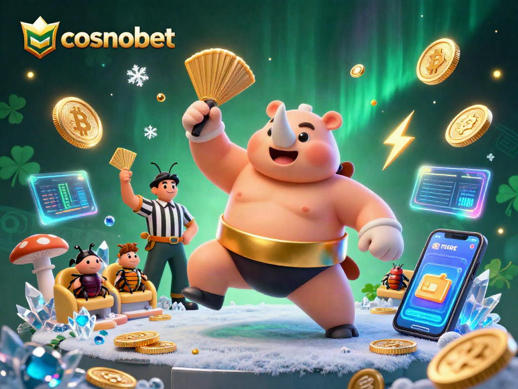 Experience thrilling gameplay with cosmobet in this vibrant 3D casino scene showcasing action-packed characters.