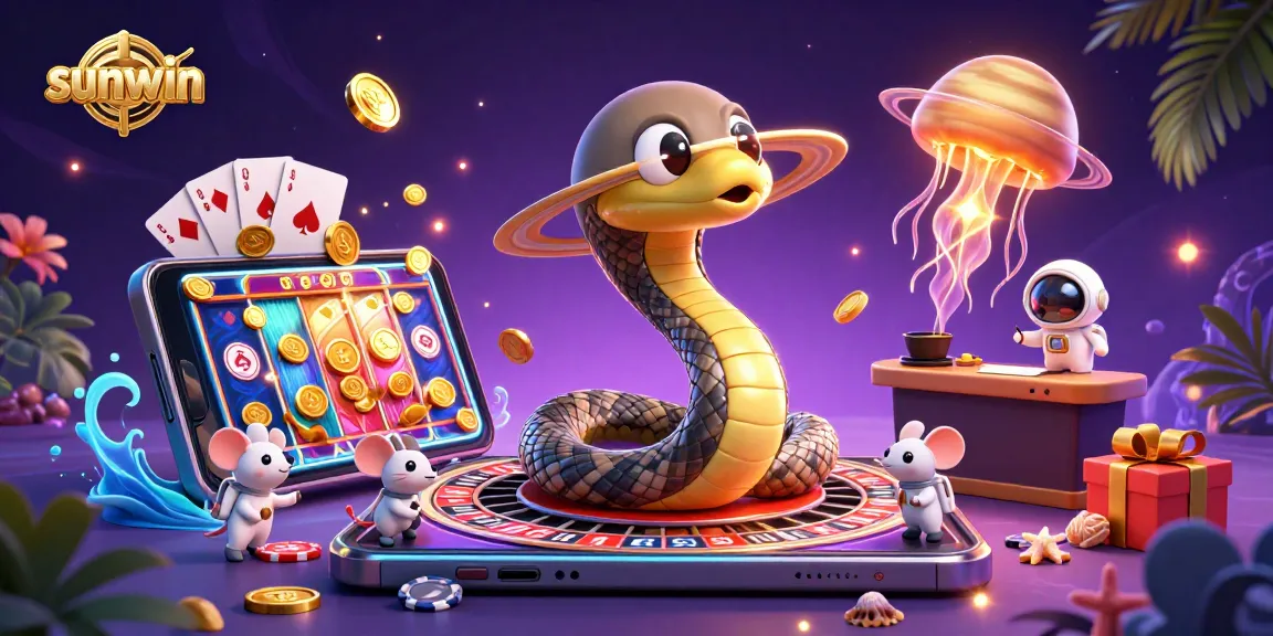 Experience thrilling bets at sunwin with vibrant cosmic characters in a galaxy-themed casino.